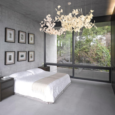 Gold White Leaves Combination Ginkgo Chandeliers - LUUGAA