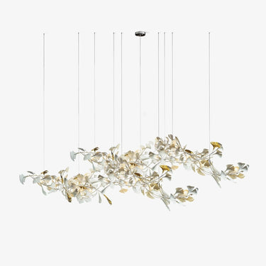Gold White Leaves Combination Ginkgo Chandeliers - LUUGAA