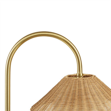 Golden Rattan Elegance Floor Lamp - LUUGAA