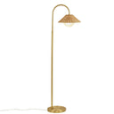 Golden Rattan Elegance Floor Lamp - LUUGAA