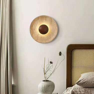 Halo Travertine Wall Light - LUUGAA