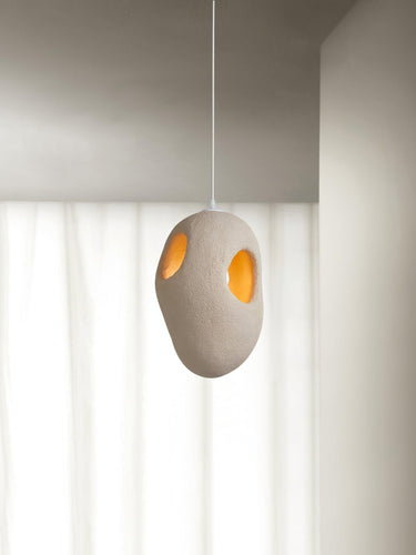 Hand - Built White Pendant Lamp - LUUGAA