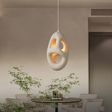 Hand - Built White Pendant Lamp - LUUGAA