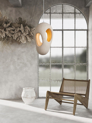 Hand - Built White Pendant Lamp - LUUGAA