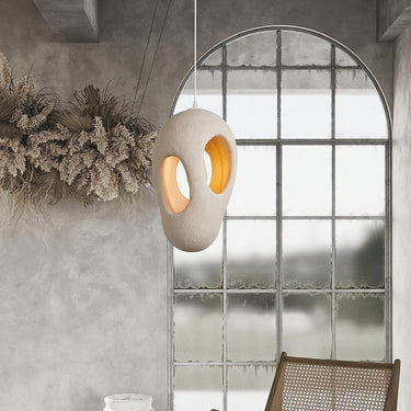 Hand - Built White Pendant Lamp - LUUGAA