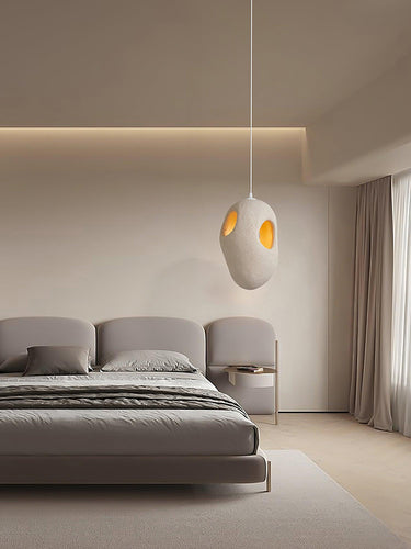 Hand - Built White Pendant Lamp - LUUGAA