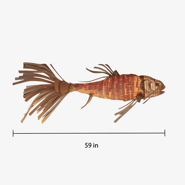Koi Art Rattan Woven Pendant Light - LUUGAA