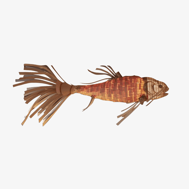 Koi Art Rattan Woven Pendant Light - LUUGAA