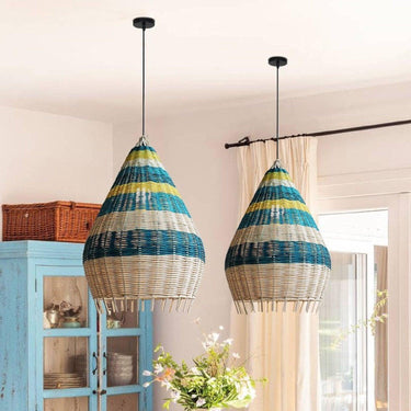 Lsle Man Charm Rattan Woven Pendant Light - LUUGAA