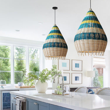 Lsle Man Charm Rattan Woven Pendant Light - LUUGAA
