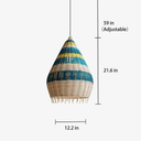 Lsle Man Charm Rattan Woven Pendant Light - LUUGAA