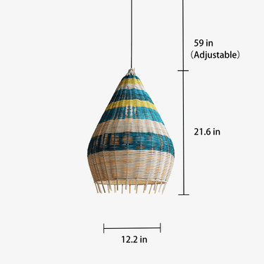 Lsle Man Charm Rattan Woven Pendant Light - LUUGAA