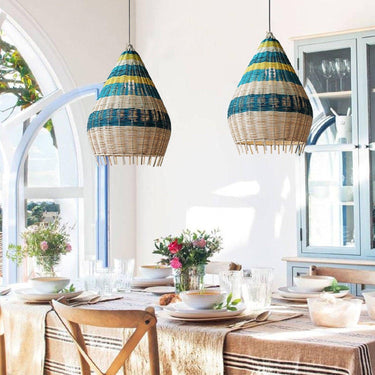 Lsle Man Charm Rattan Woven Pendant Light - LUUGAA