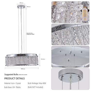 Luminous Circle Modern Crystal Chandelier - LUUGAA
