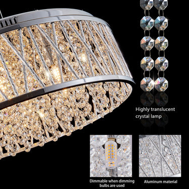 Luminous Circle Modern Crystal Chandelier - LUUGAA