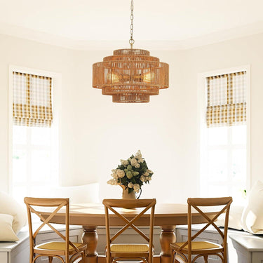 Lush Lantern Rattan Woven Pendant Light - LUUGAA
