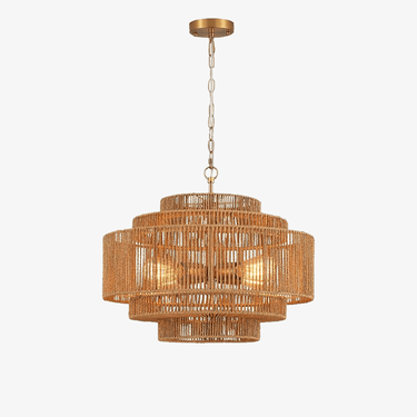 Lush Lantern Rattan Woven Pendant Light - LUUGAA