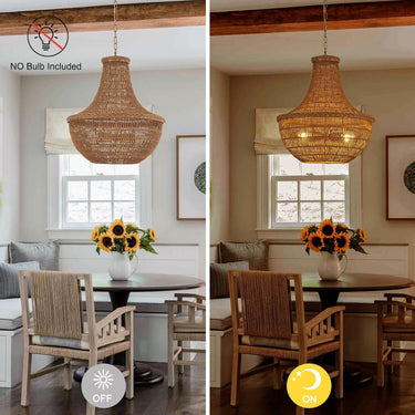 Meadow Breeze Rattan Woven Pendant Light - LUUGAA