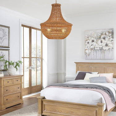 Meadow Breeze Rattan Woven Pendant Light - LUUGAA