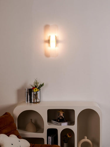 Melange Elongated Alabaster Wall Lamp - LUUGAA