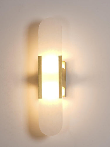 Melange Elongated Alabaster Wall Lamp - LUUGAA