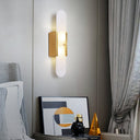 Melange Elongated Alabaster Wall Lamp - LUUGAA