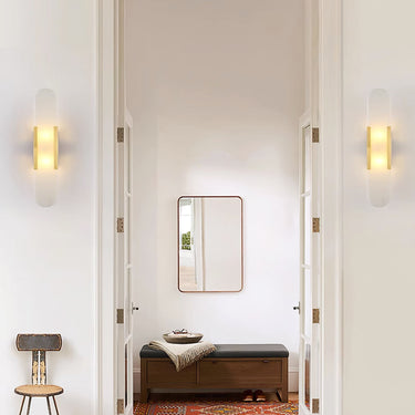 Melange Elongated Alabaster Wall Lamp - LUUGAA