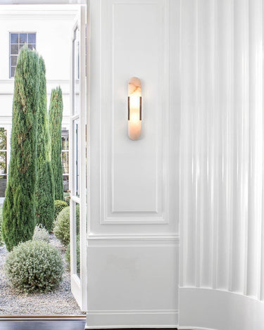 Melange Elongated Alabaster Wall Lamp - LUUGAA