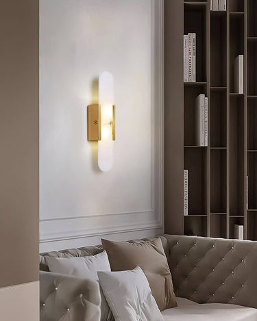Melange Elongated Alabaster Wall Lamp - LUUGAA