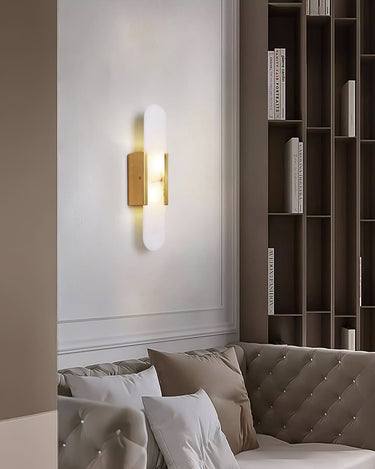 Melange Elongated Alabaster Wall Lamp - LUUGAA