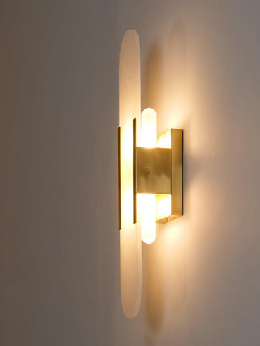 Melange Elongated Alabaster Wall Lamp - LUUGAA