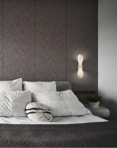 Melange Elongated Alabaster Wall Lamp - LUUGAA