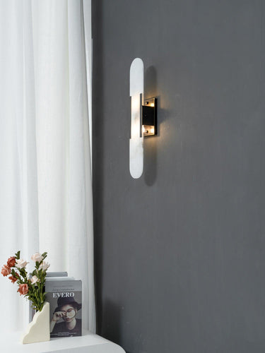 Melange Elongated Alabaster Wall Lamp - LUUGAA