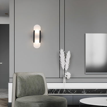 Melange Elongated Alabaster Wall Lamp - LUUGAA