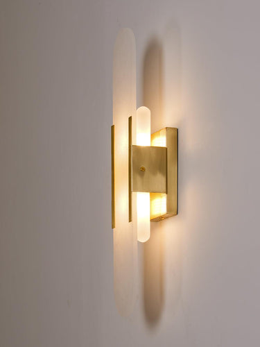 Melange Elongated Alabaster Wall Lamp - LUUGAA