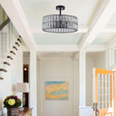 Midnight Glow Modern Crystal Drum Chandelier - LUUGAA