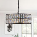 Midnight Glow Modern Crystal Drum Chandelier - LUUGAA