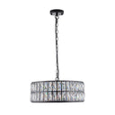 Midnight Glow Modern Crystal Drum Chandelier - LUUGAA