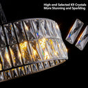 Midnight Glow Modern Crystal Drum Chandelier - LUUGAA