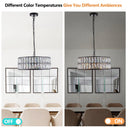 Midnight Glow Modern Crystal Drum Chandelier - LUUGAA