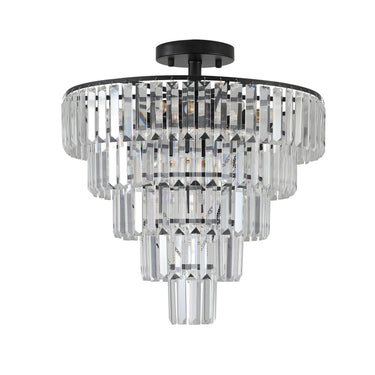 Modern Black Crystal Chandelier - LUUGAA
