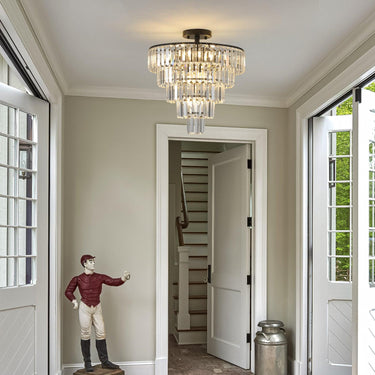 Modern Black Crystal Chandelier - LUUGAA