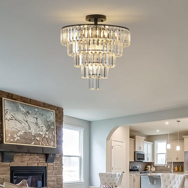 Modern Black Crystal Chandelier - LUUGAA