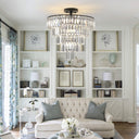 Modern Black Crystal Chandelier - LUUGAA