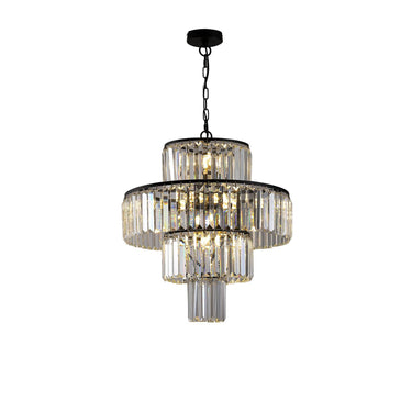 Modern Black Crystal Chandelier B - LUUGAA