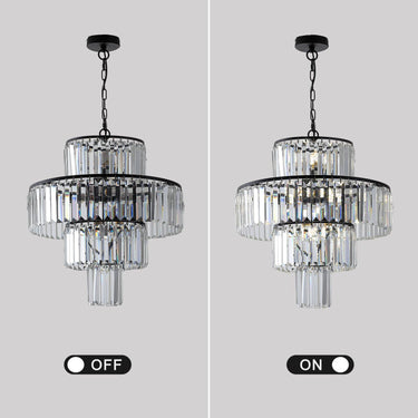 Modern Black Crystal Chandelier B - LUUGAA
