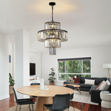 Modern Black Crystal Chandelier B - LUUGAA