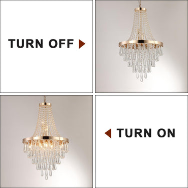 Modern Light Luxury Golden Crystal Chandelier - LUUGAA