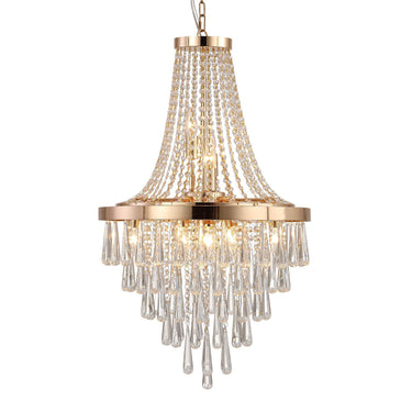 Modern Light Luxury Golden Crystal Chandelier - LUUGAA