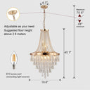 Modern Light Luxury Golden Crystal Chandelier - LUUGAA